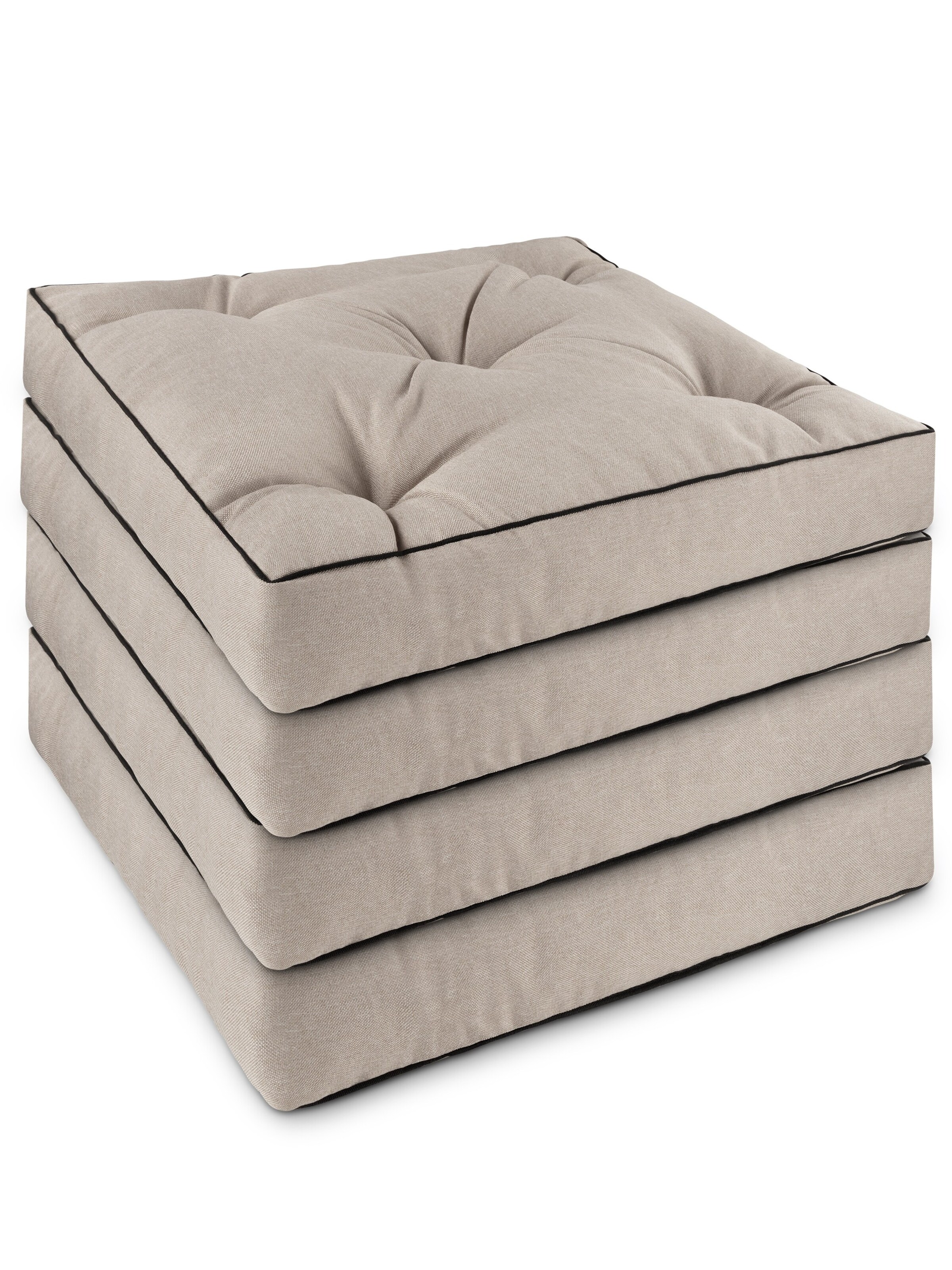 Aspero - Cojines para sillas 'Valletta' en beige: frente