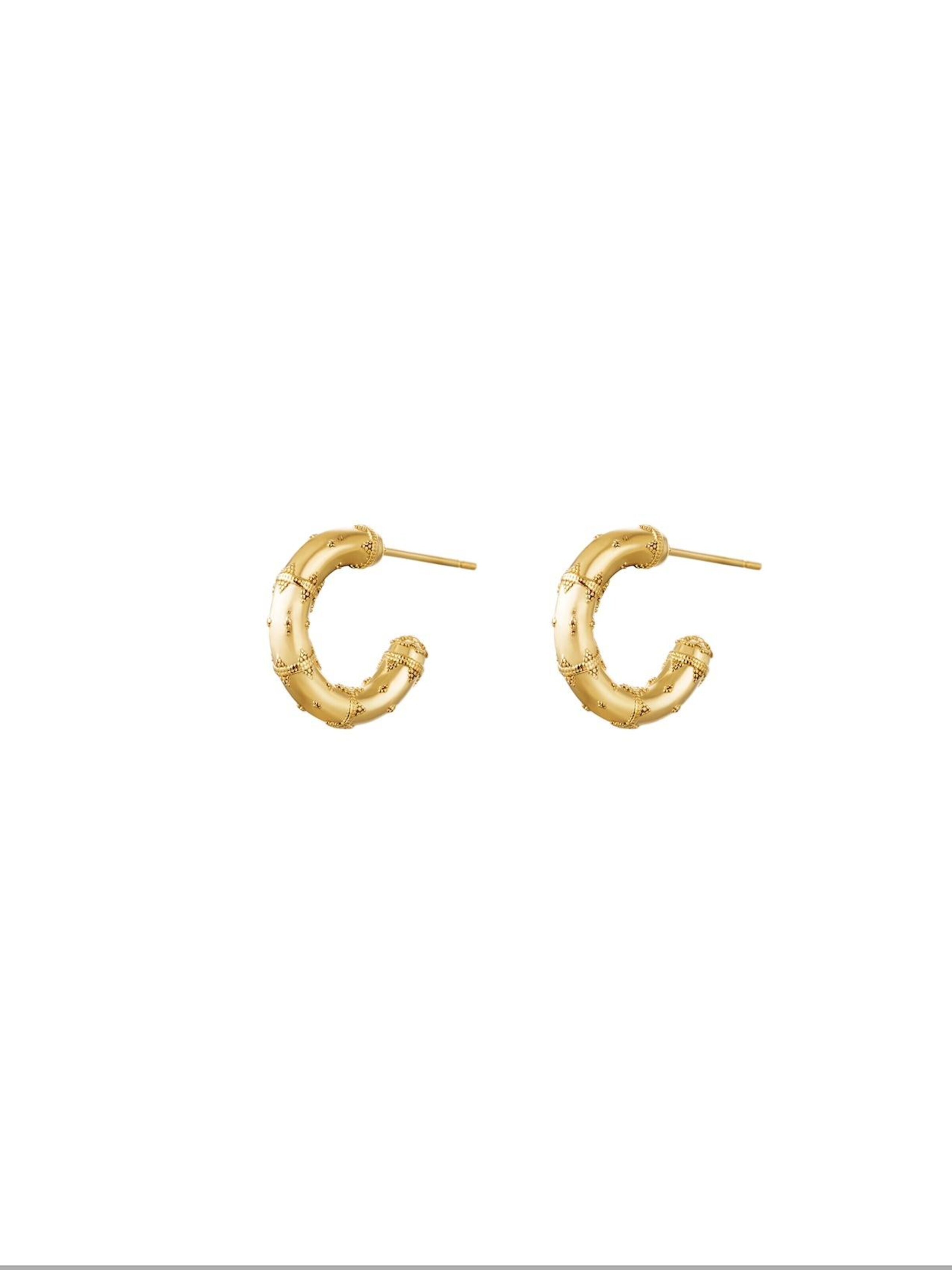 Cala Rose - Pendientes 'ORIENT' en oro: frente