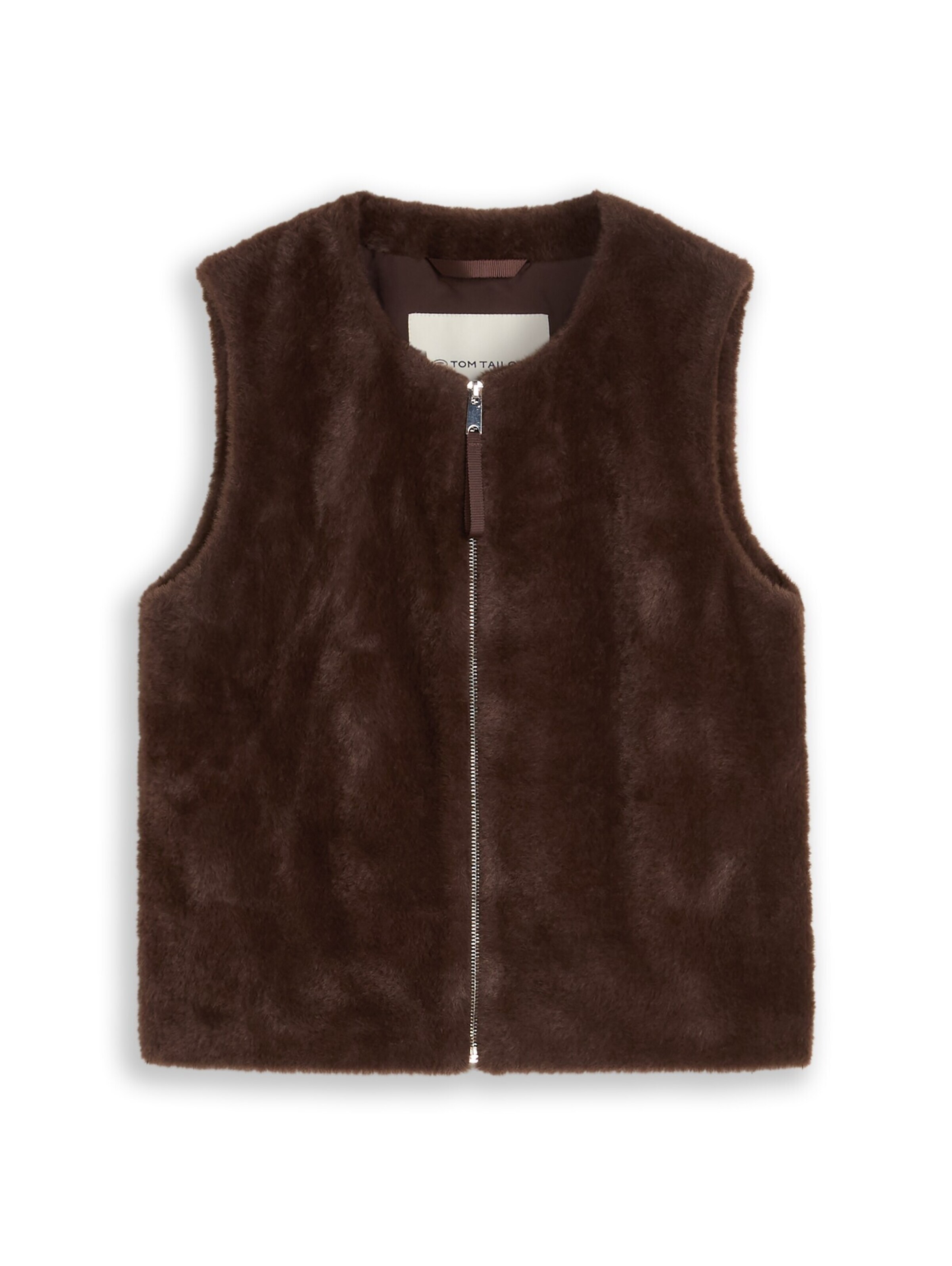 Gilet TOM TAILOR en marron : devant
