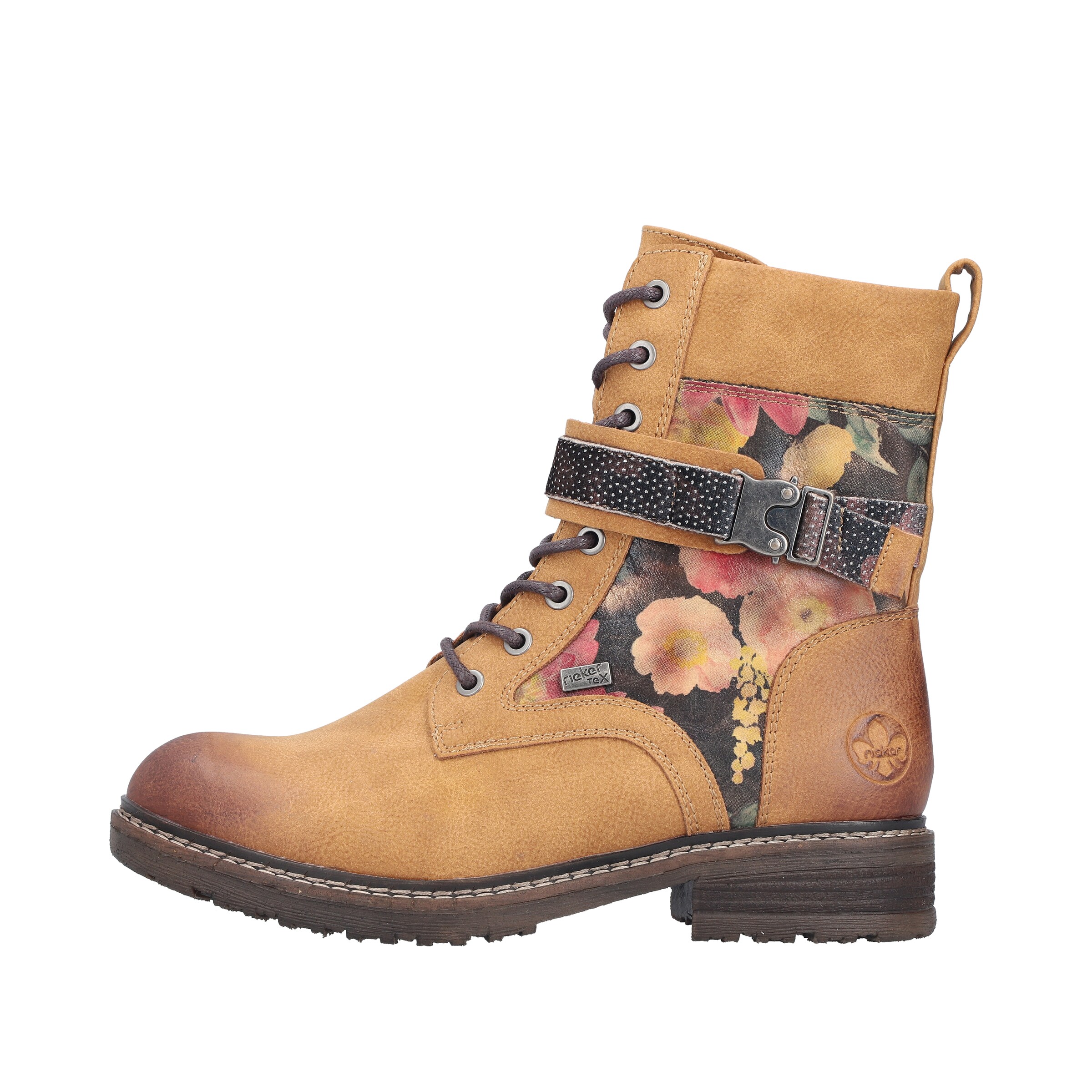 Rieker Lace-Up Ankle Boots in Brown