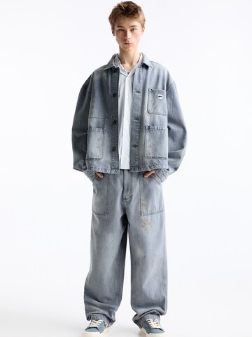 Wide Leg Jean Pull&Bear en bleu