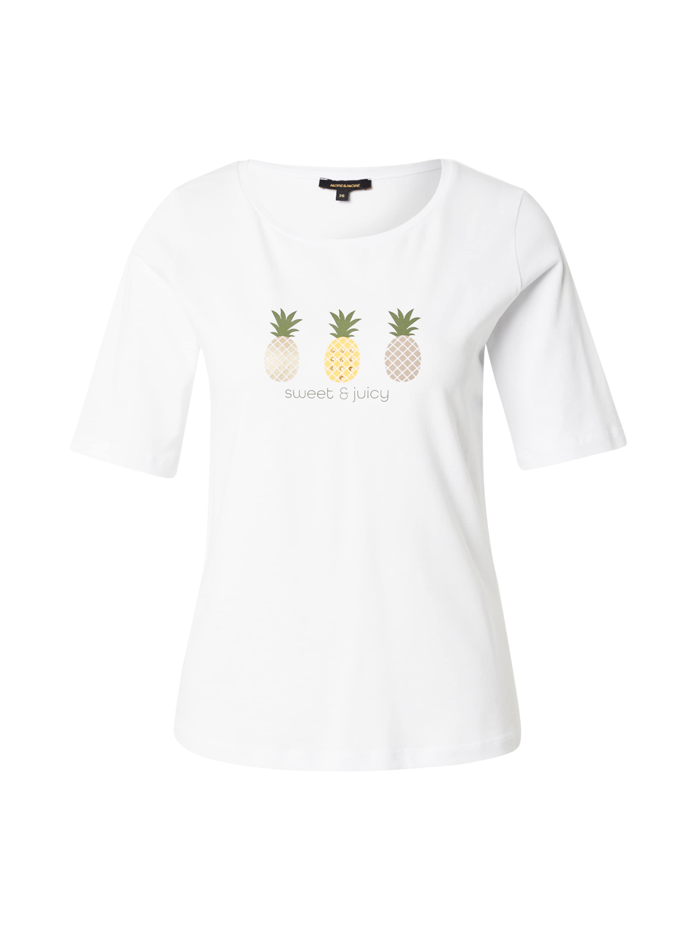 T-shirt MORE & MORE en blanc : devant