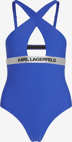 Karl Lagerfeld Badpak in Blauw: voorkant