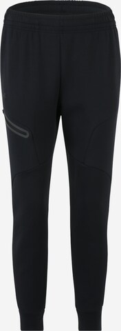 UNDER ARMOUR Tapered Workout Pants 'Unstoppable' in Black: front