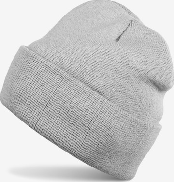 styleBREAKER Beanie 'Winter Strickmütze mit Krempe' in Grey: front