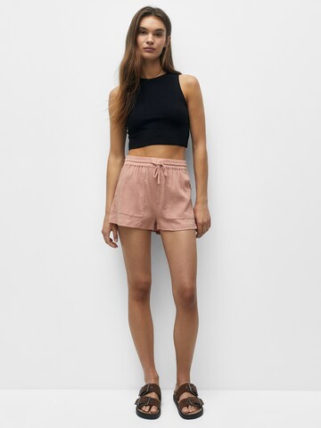 Pull&Bear Regular Trousers in Pink