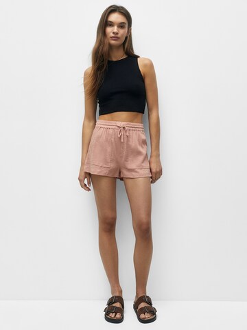 Pull&Bear regular Bukser i pink