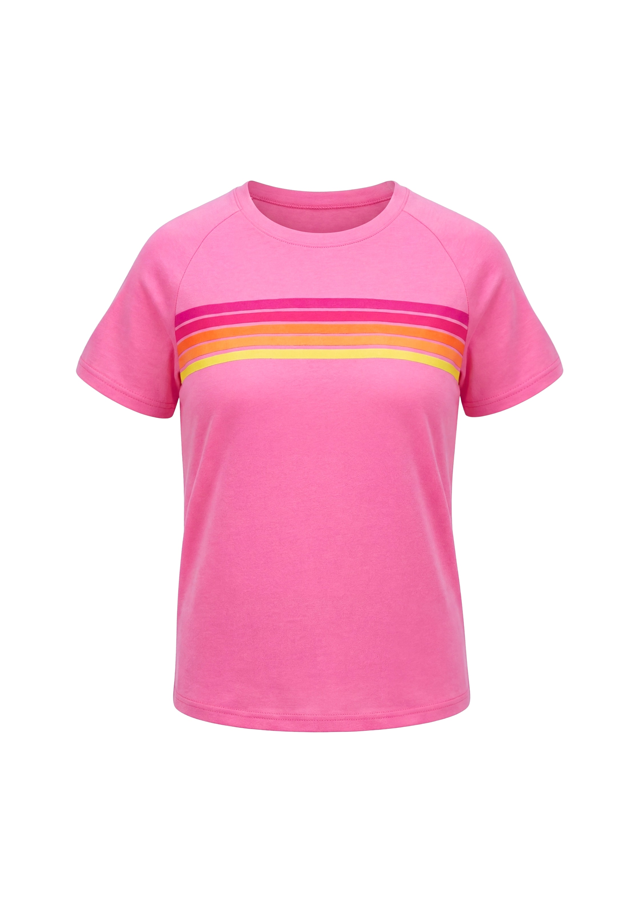 MYMO T-shirt en L en jaune / orange / rose / magenta, Vue avec produit