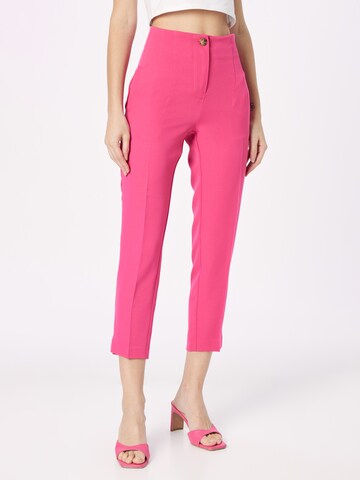 Dorothy Perkins Regular Trousers with creases in Pink: front