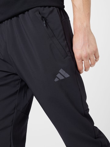 ADIDAS PERFORMANCE Regular Workout Pants 'Train Essentials Seasonal ' in Black