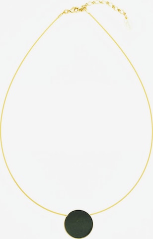 Sergio EngelLančić 'Patina Kette 04 Minimalistische vergoldete Seil-Kette mit farbigem Anhänger' - zelena boja: prednji dio