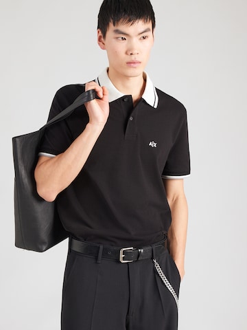 ARMANI EXCHANGE Тениска в черно: отпред