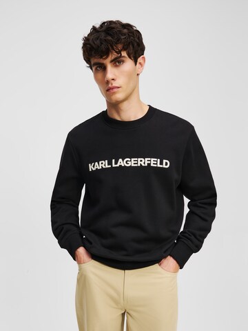 Sweat-shirt Karl Lagerfeld en noir : devant