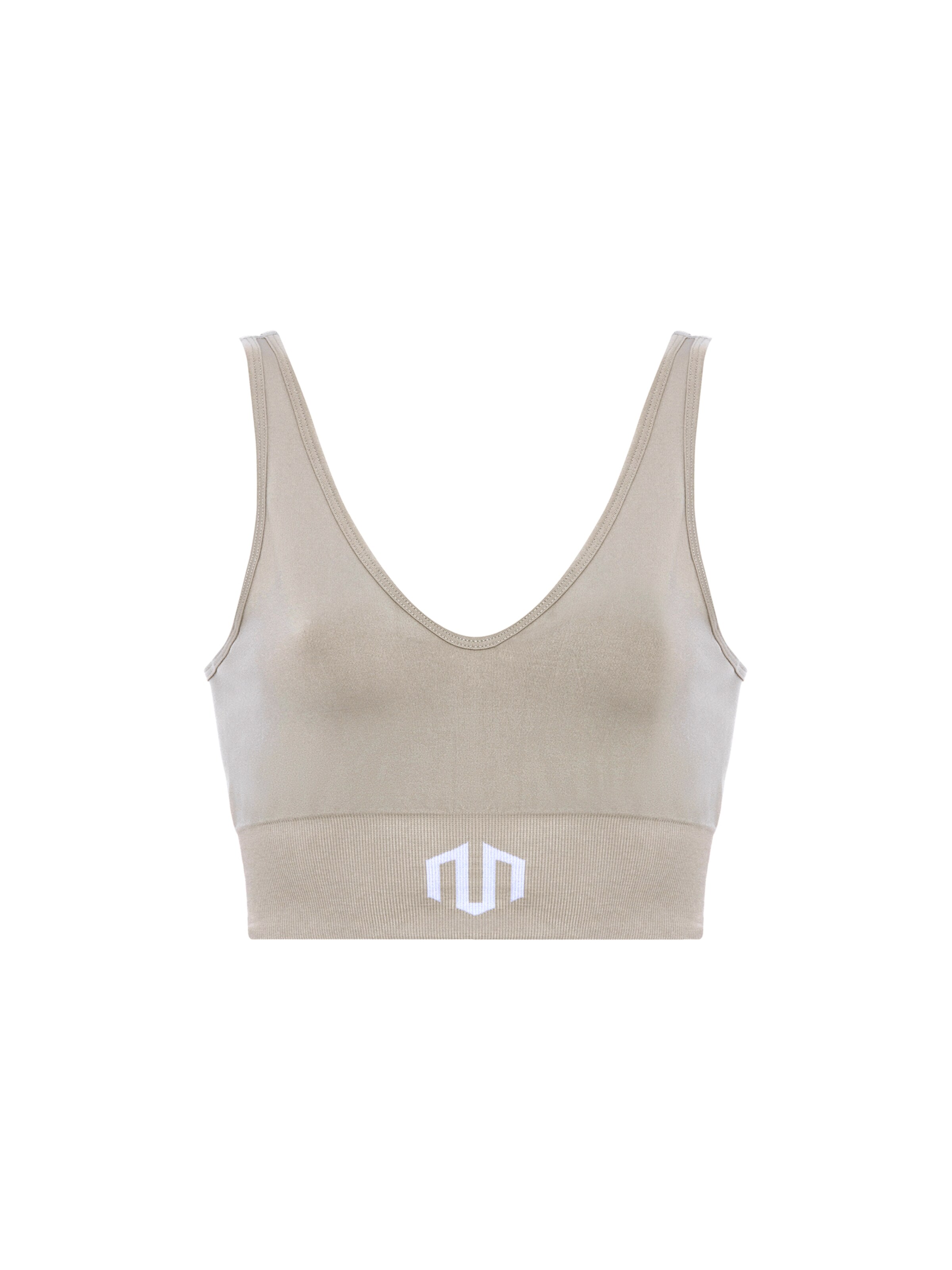 Bustino Reggiseno sportivo 'Naikan' di MOROTAI in beige: frontale