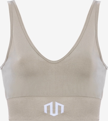 MOROTAI Bustier Sport-BH 'Naikan' in Beige: Vorderseite