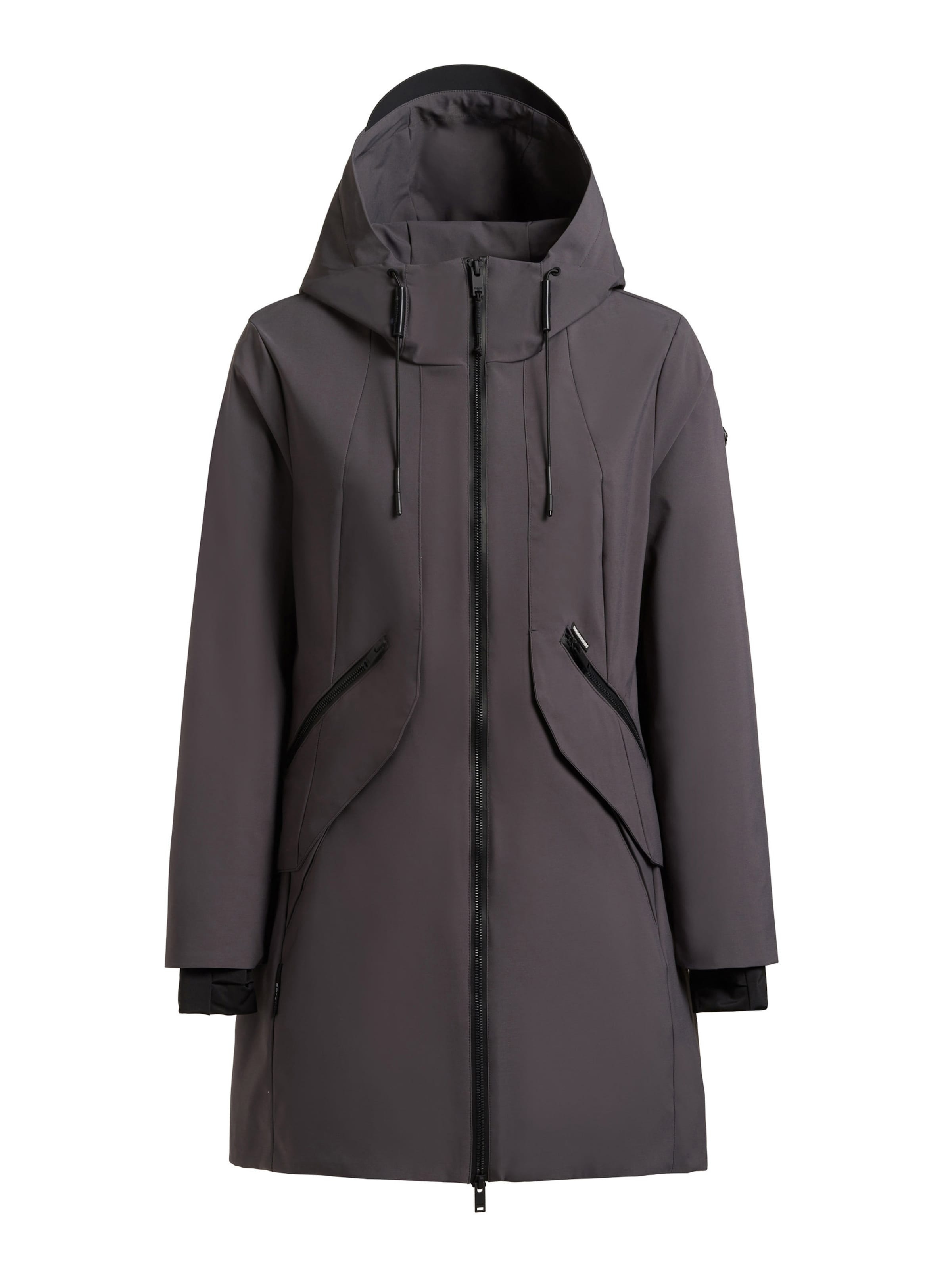 khujo Between-Seasons Parka 'Eiza' in Grey: front