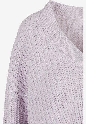 Urban Classics Knit Cardigan in Purple