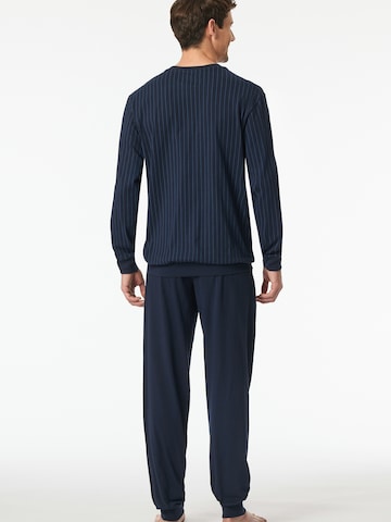 SCHIESSER Pyjama lang ' Comfort Essentials ' in Blauw