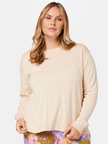 Calvin Klein Curve Pullover in Beige: predná strana