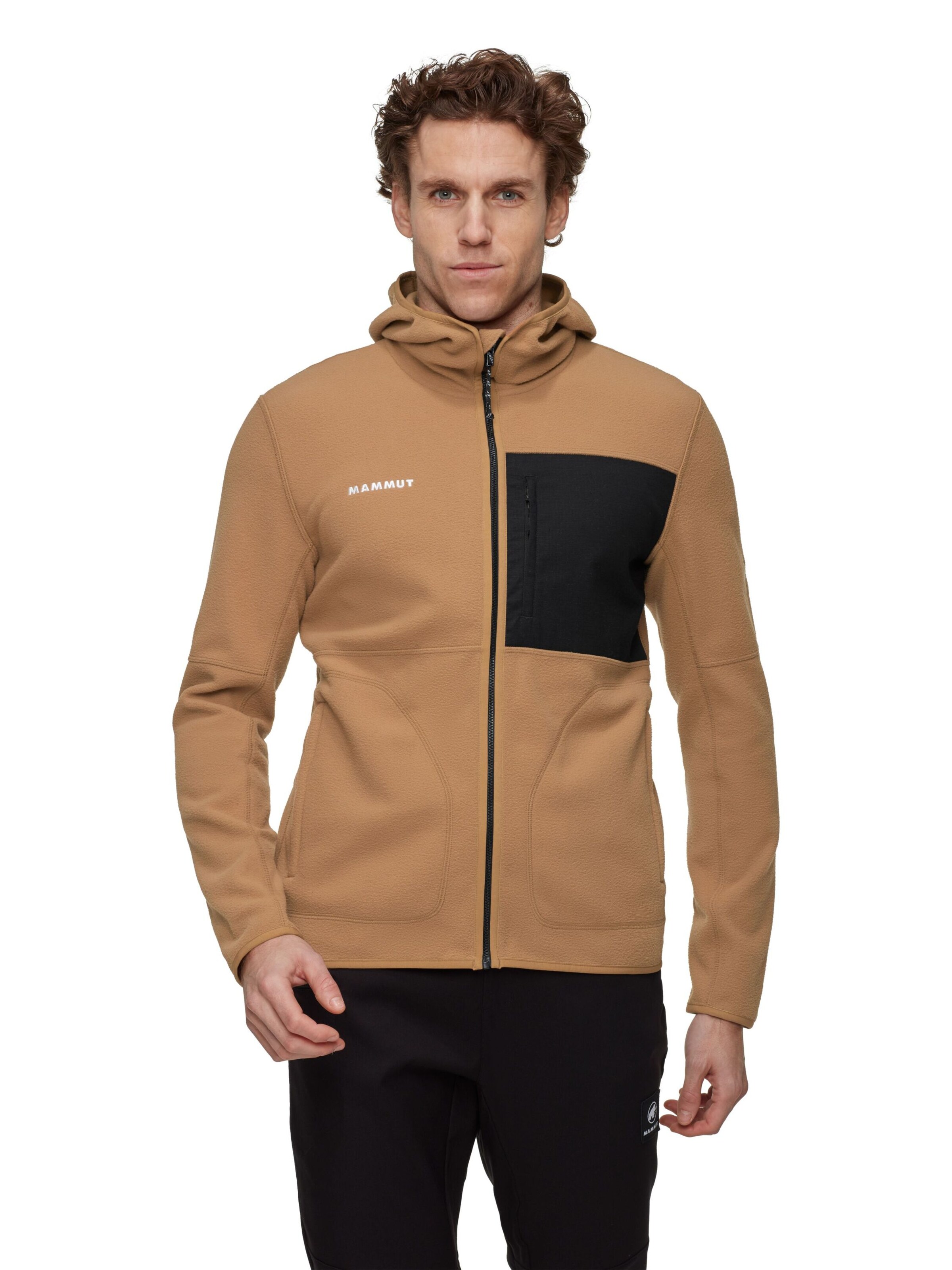 MAMMUT Athletic Fleece Jacket 'Tamaro' in Brown: front