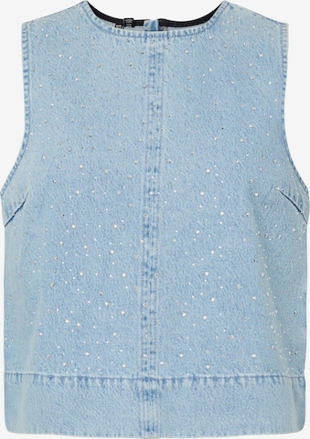 PIECES - Top 'PCNoel' en azul: frente