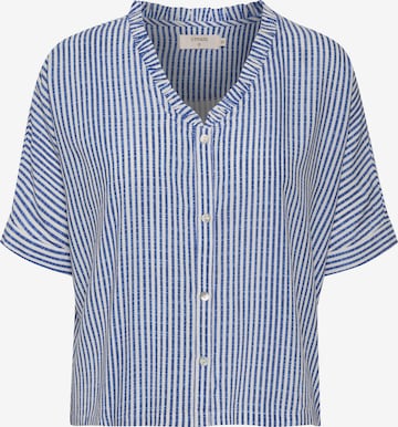 Chemisier 'Tiah' Cream en bleu : devant