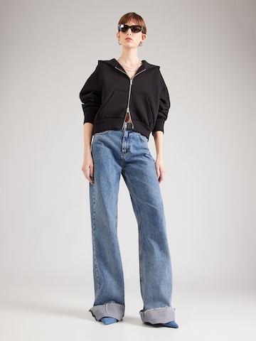 WEEKDAY - Sudadera con cremallera 'Danni' en negro