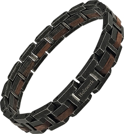 Holzwerk Armband 'ALLERSEE' in 19 cm in anthrazit, Produktansicht