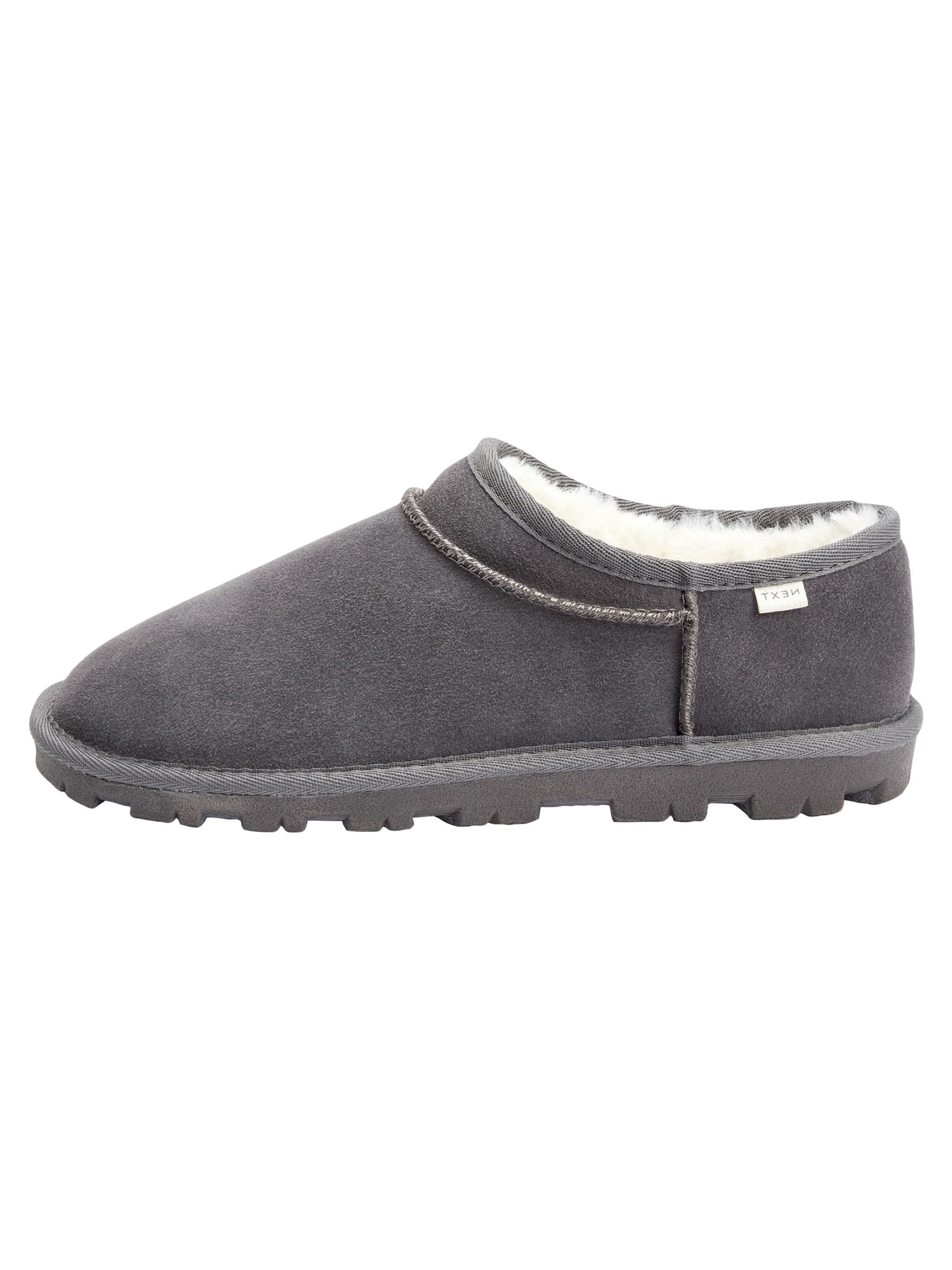 Next Slipper in Grey: front