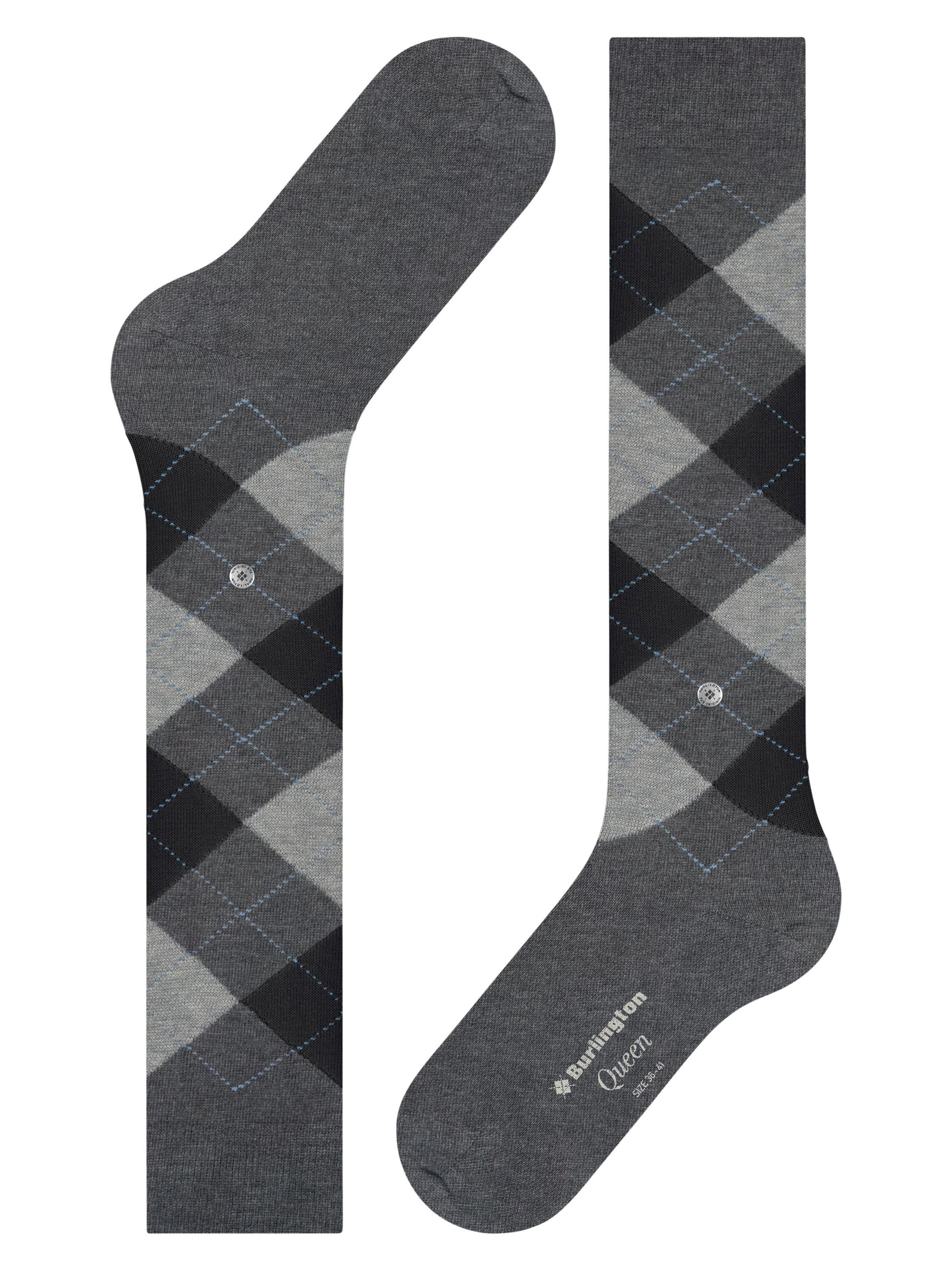 BURLINGTON Overknee Strümpfe 'Queen'‌ in Grau