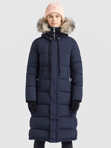 khujo Winter Coat in Blue: front