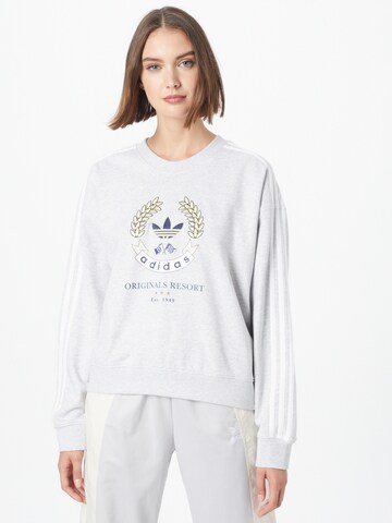 ADIDAS ORIGINALS Sweatshirt 'With Crest Graphic' in Grey: front
