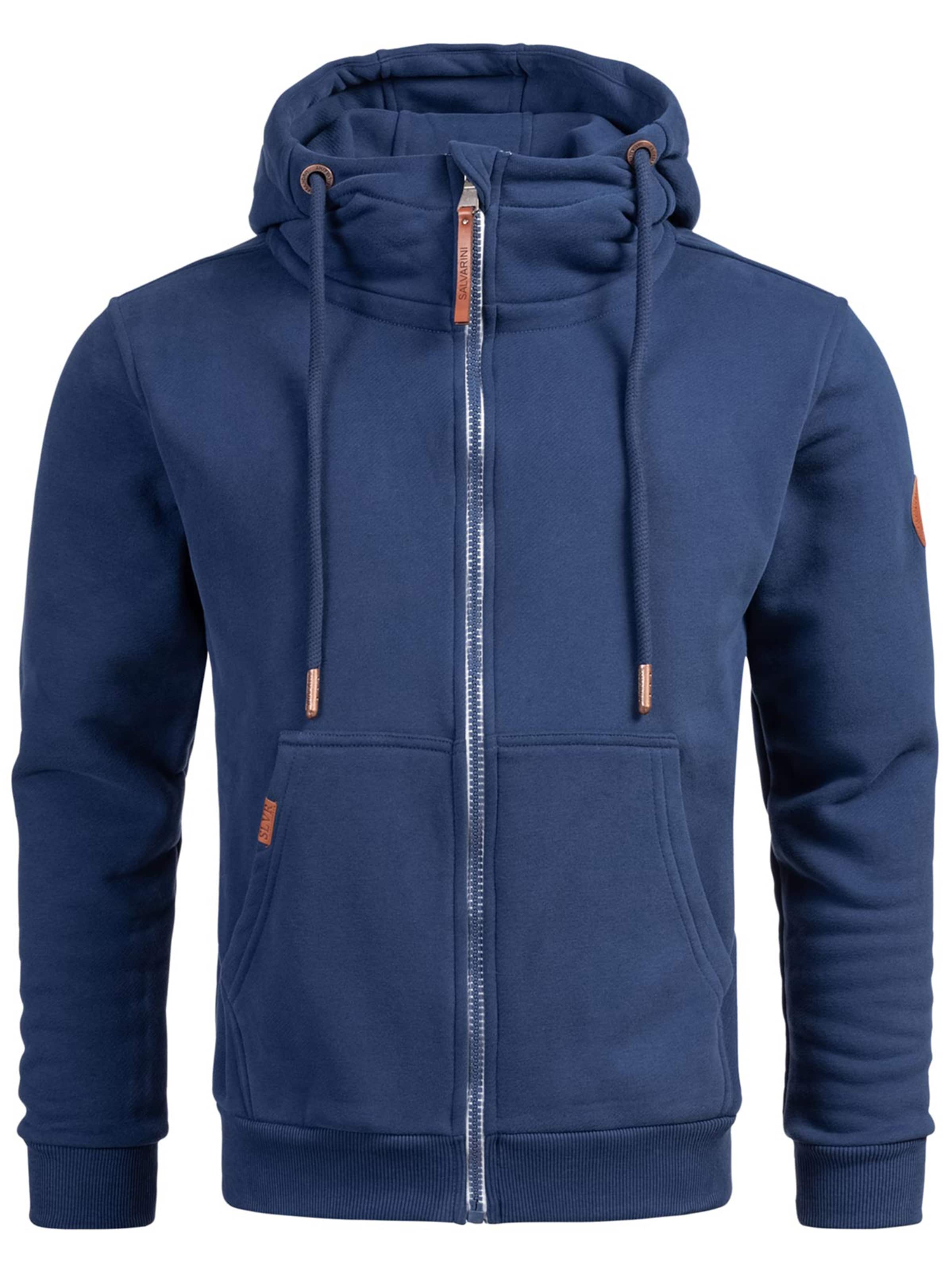 Alessandro Salvarini Sweatjacke 'Geenio' in Blau: Vorderseite