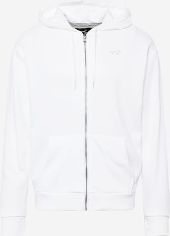 HOLLISTER Zip-Up Hoodie in White: front