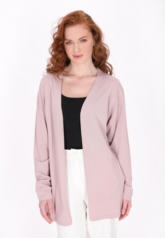 DreiMaster Klassik Gebreid vest 'Classic Look' in Roze: voorkant
