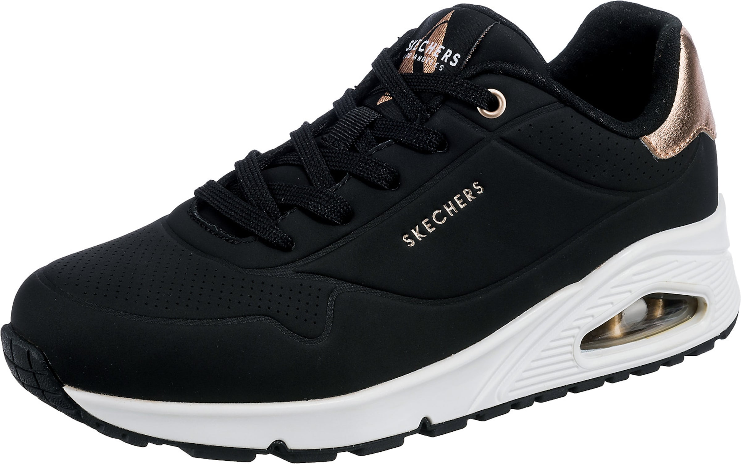 SKECHERSNiske tenisice 'Uno - Golden Air' - crna boja: prednji dio