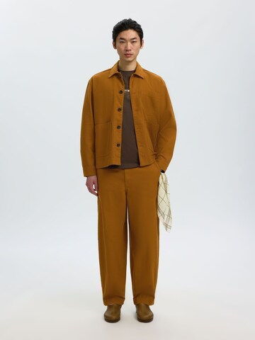 SELECTED Barrel Pants in Brown