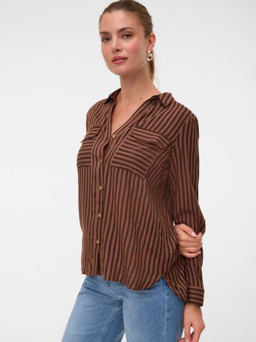 VERO MODA Blouse 'VMBUMPY' in Bruin: voorkant
