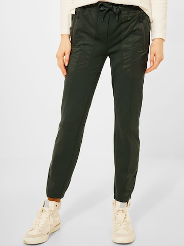 CECIL Slim fit Pants in Green: front