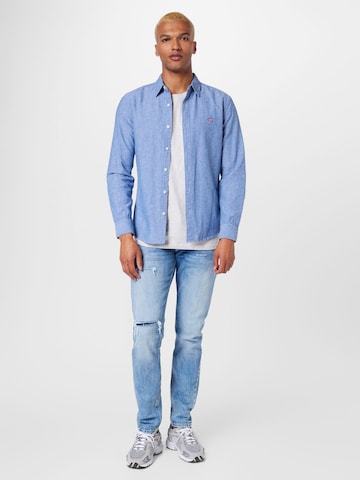 LEVI'S ® Slim fit Button Up Shirt 'LS Battery HM Shirt Slim' in Blue