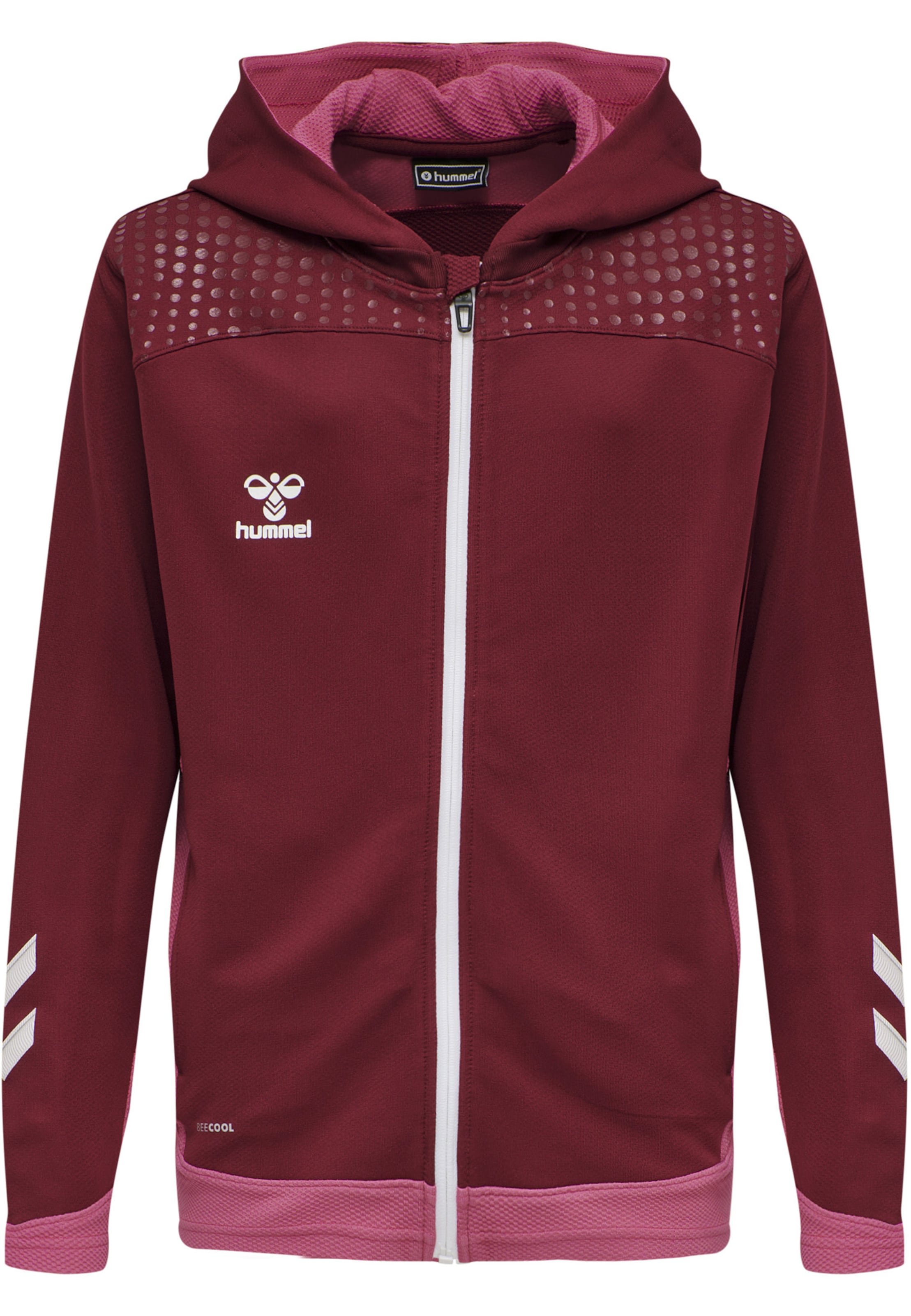 Hummel Sportssweatjakke i rød: forside