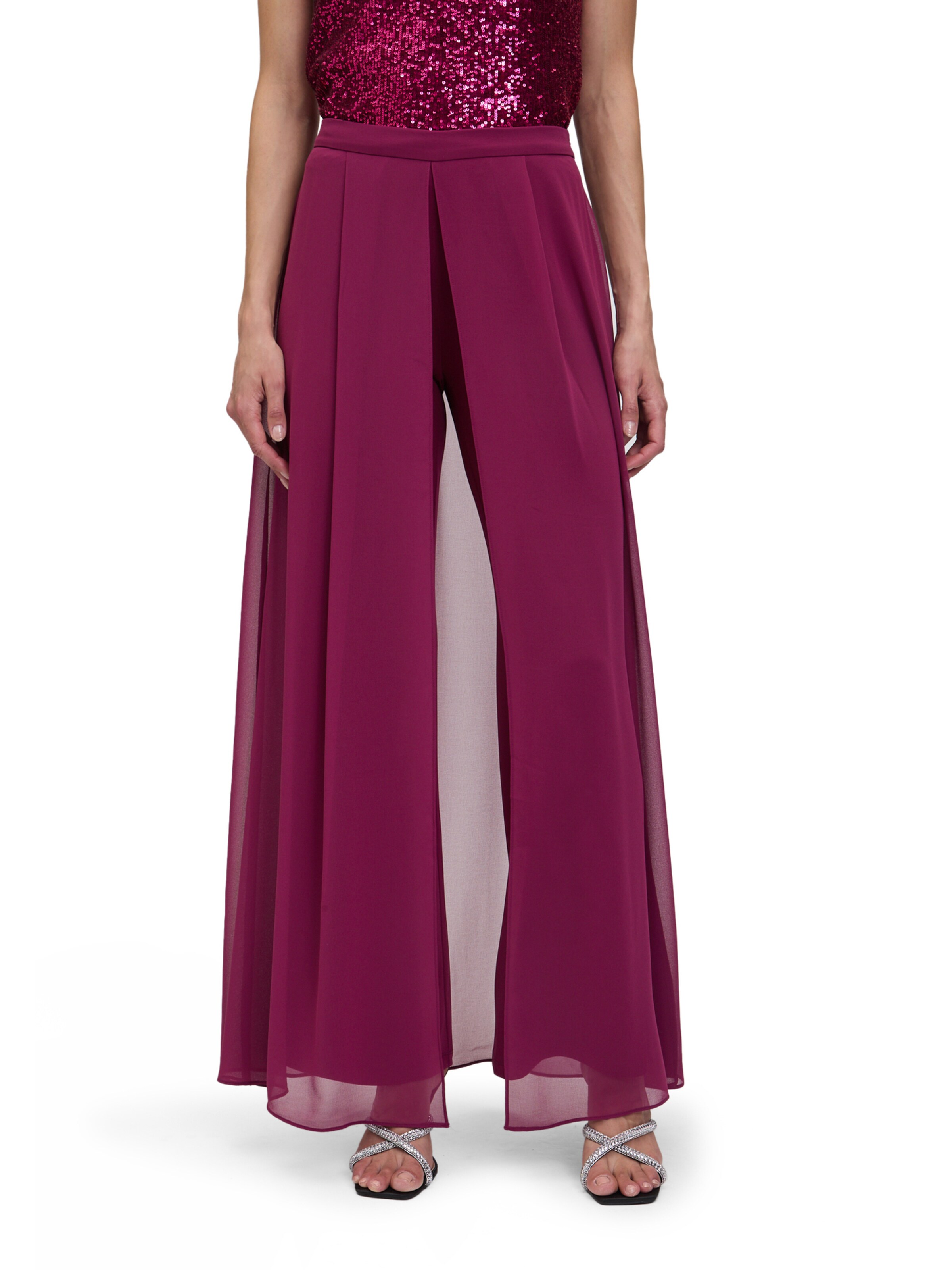 Wide leg Pantaloni di Vera Mont in rosso: frontale