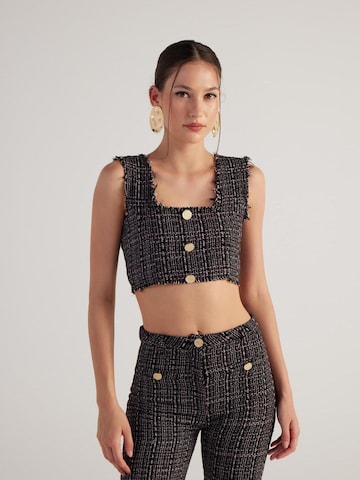 HOLLY LOLLY Top in Schwarz: Vorderseite