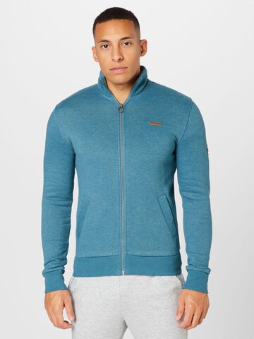 Ragwear Zip-Up Hoodie 'TRAYNE' in Blue: front