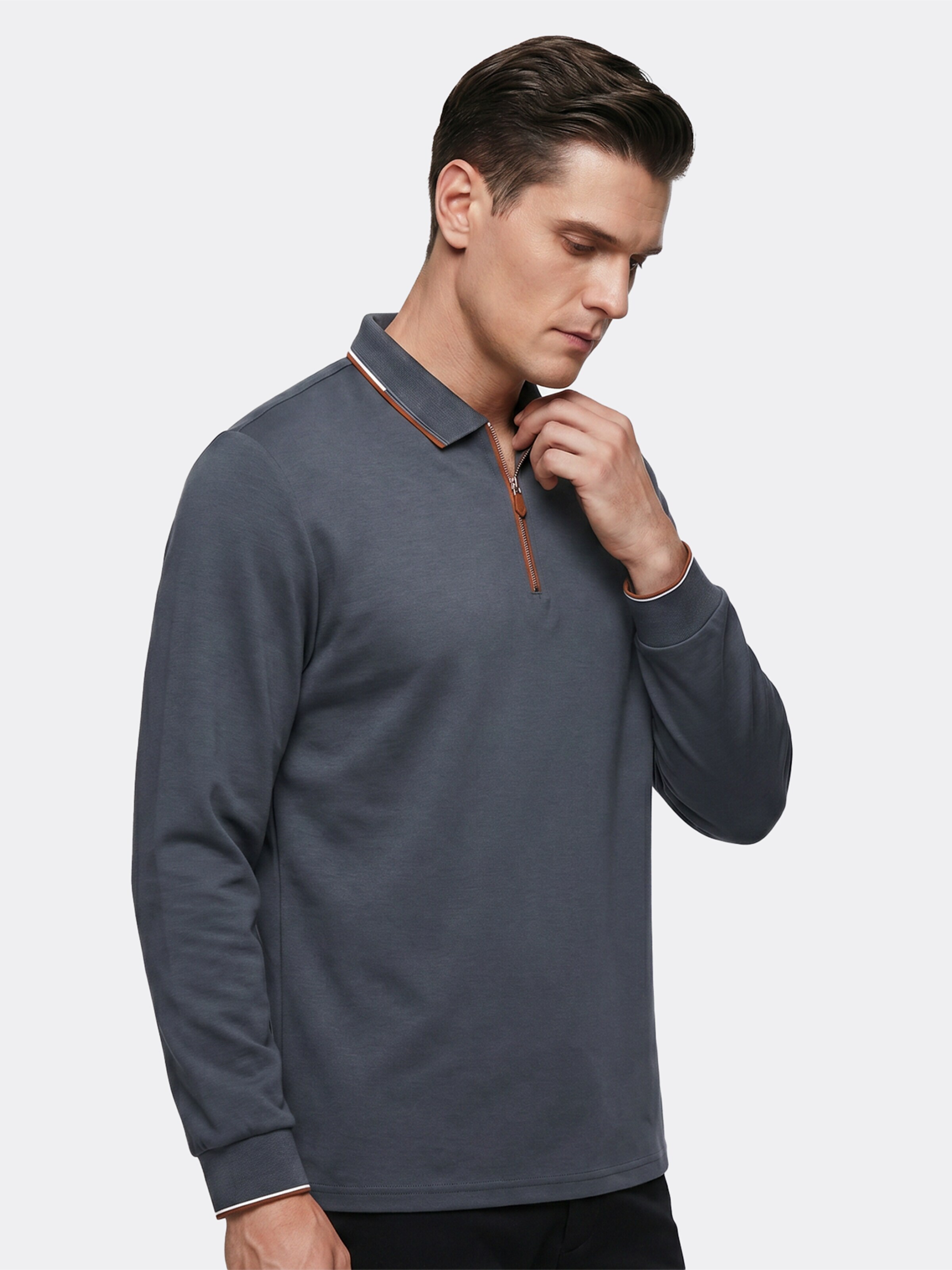 ALLTHEMEN Shirt 'Leichtigkeit' in Grey