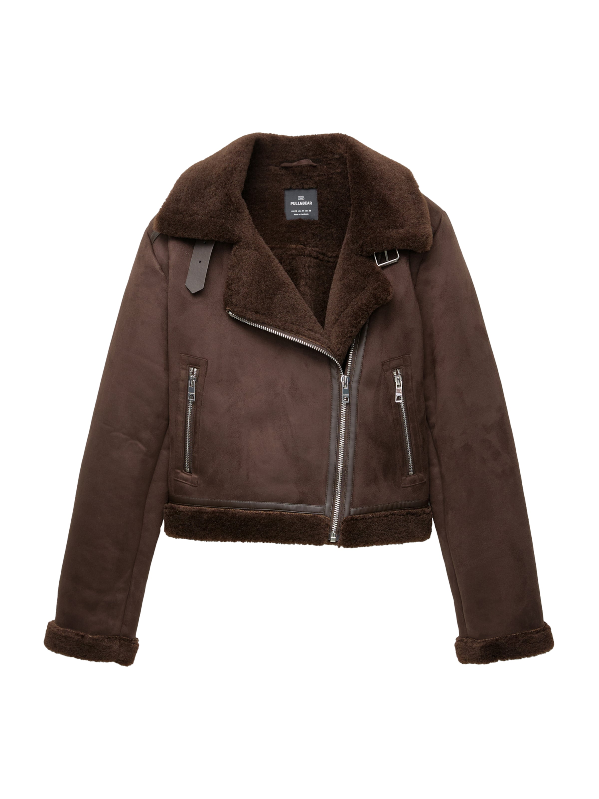 Pull&Bear Talvitakki värissä ruskea: etupuoli