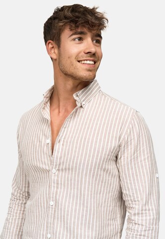 Coupe regular Chemise 'Brayden' INDICODE JEANS en beige