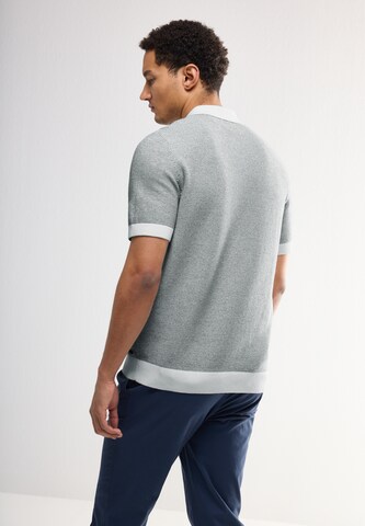 Street One MEN Two-Tone Struktur-Poloshirt in Grün