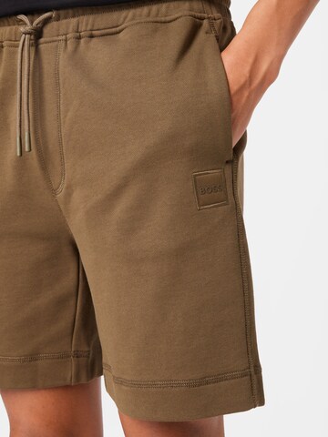 BOSS Black Regular Trousers 'Sewalk' in Green