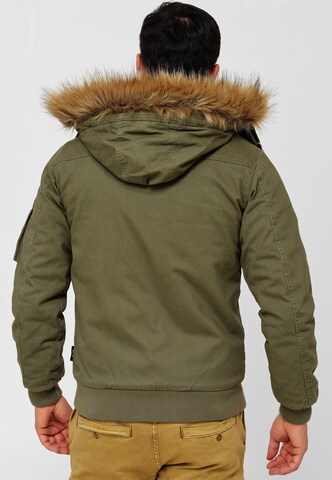 INDICODE JEANS Winter Jacket 'Pennington' in Green
